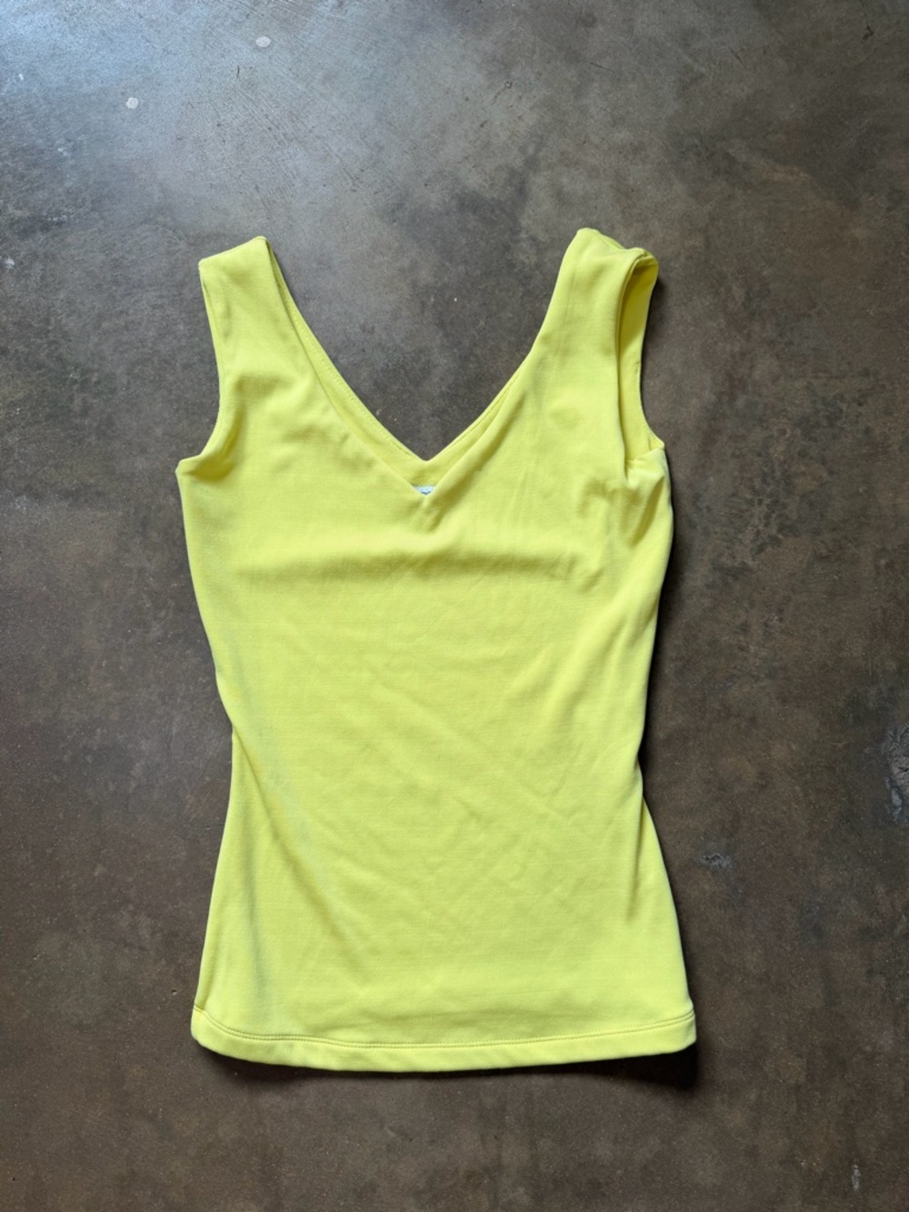 Cache V-Neck Sleeveless Tank Top - Yellow